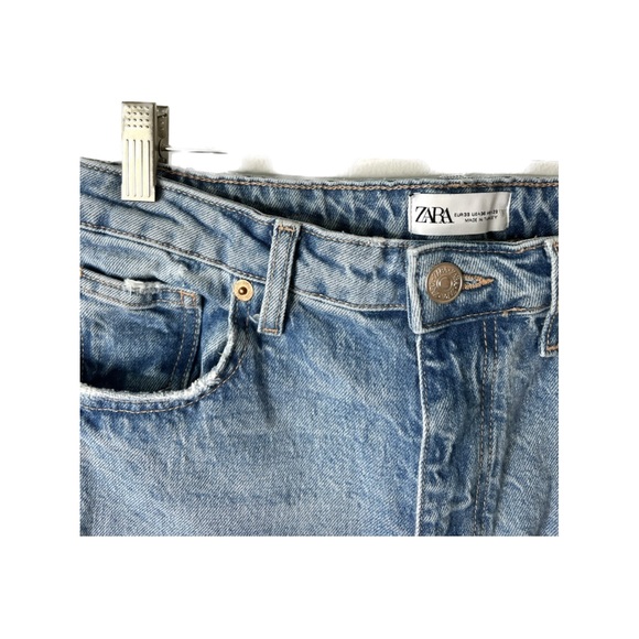 FLATTERING ZARA SIZE 6 high waisted blue jeans - Picture 2 of 4
